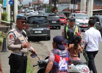 Hari Pertama Operasi Keselamatan, Satlantas Polres Pandeglang Tertibkan Pengendara di Jalan Raya
